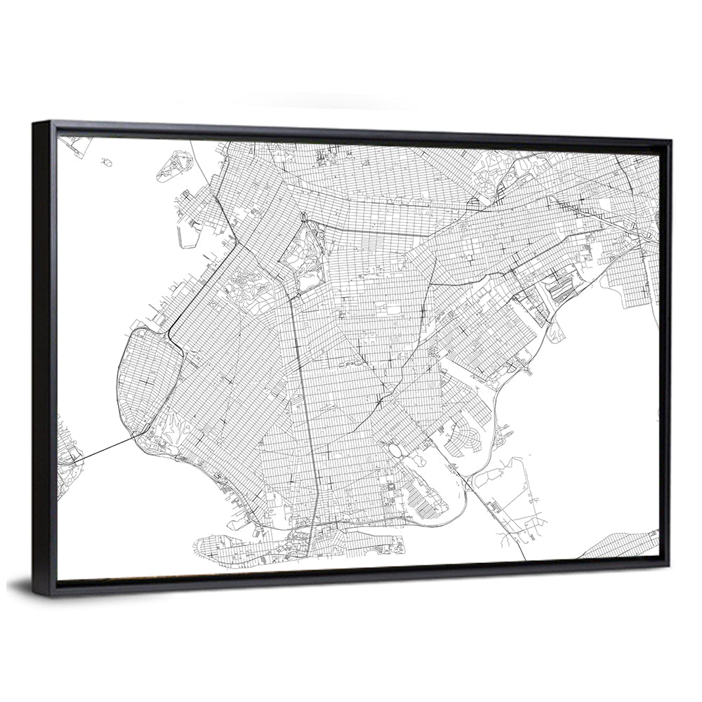 Manhattan Street Map Wall Art