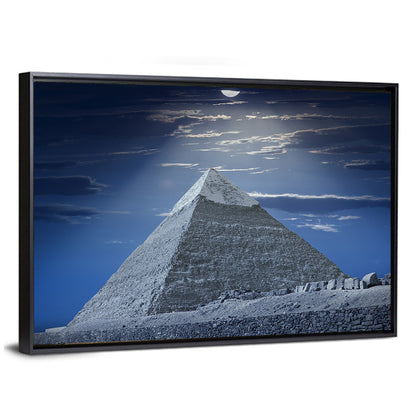 Great Pyramid Under Moonlight Wall Art