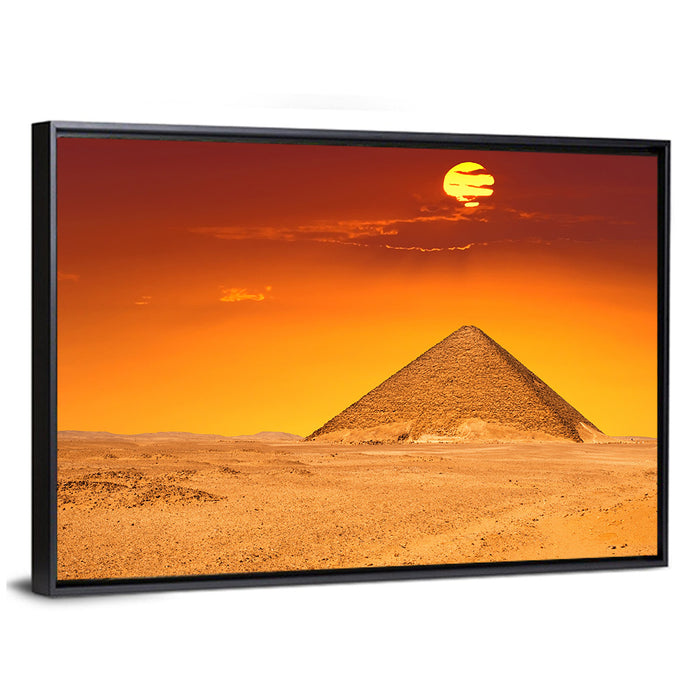 Dahshur Red Pyramid Wall Art as a framed canvas