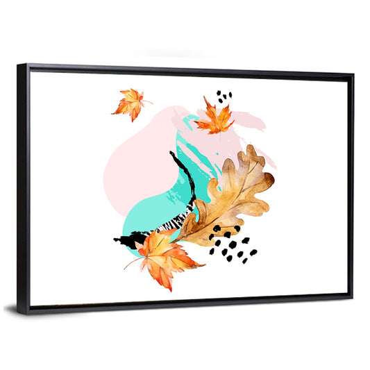 Abstract Maple Leaves Wall Art