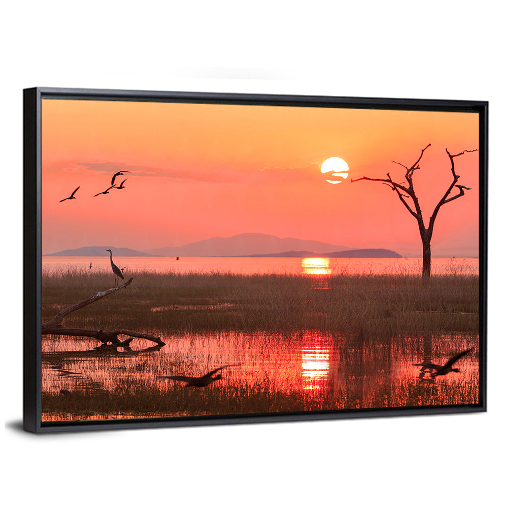 Lake Kariba Sunset Silhouette Wall Art