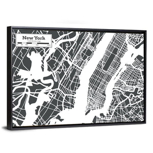 New York City Map Wall Art