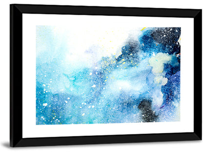 Cosmic Drips in Blue Wall Art