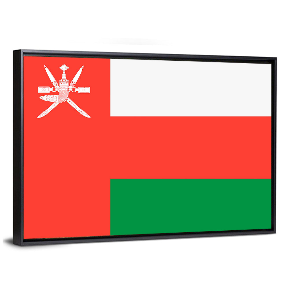 Oman Flag with Khanjar Emblem Wall Art