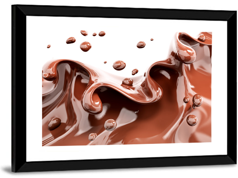 Liquid Chocolate Splash Wall Art