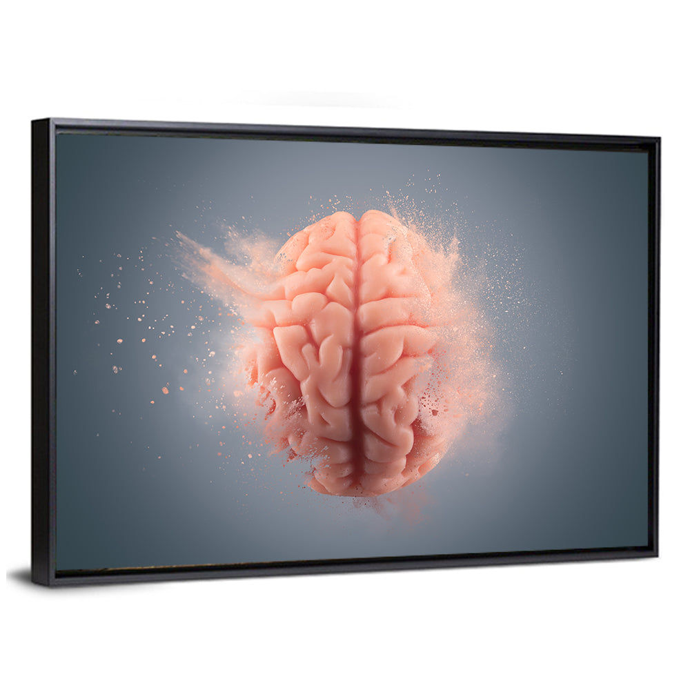 Anatomical Brain with Particles Wall Art