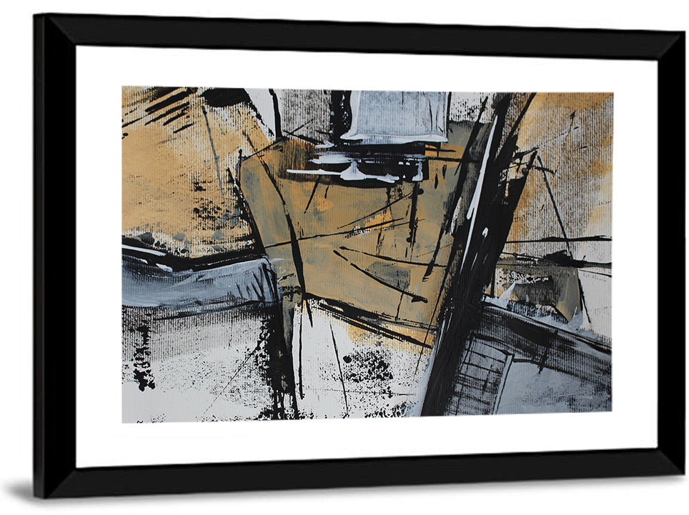 Layered Geometric Texture Wall Art