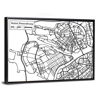 Saint Petersburg Street Plan Wall Art