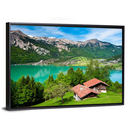 Lake Brienz with Alpine Cabins Wall Art
