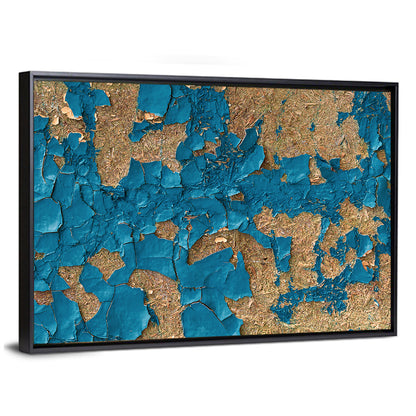 Cracked Blue Enamel Surface Wall Art