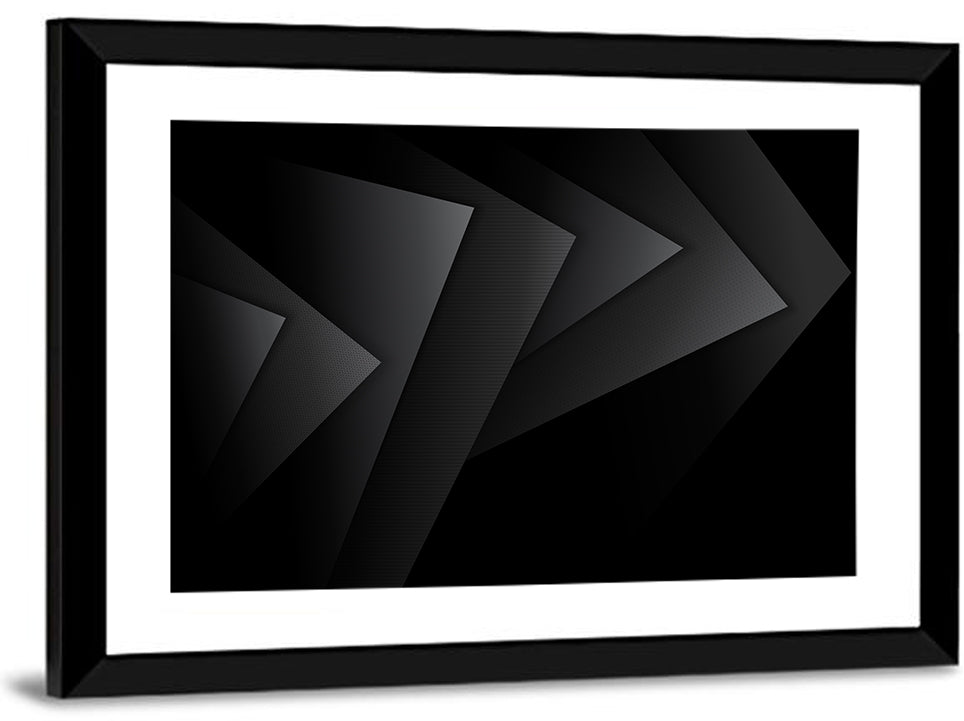 Dark Layered Geometry Wall Art