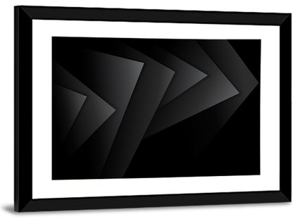 Dark Layered Geometry Wall Art