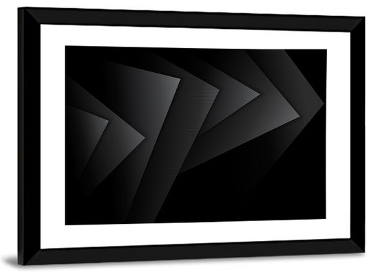 Dark Layered Geometry Wall Art