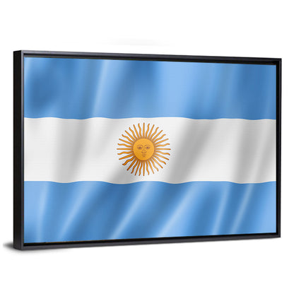Argentine Flag with Sun Emblem Wall Art