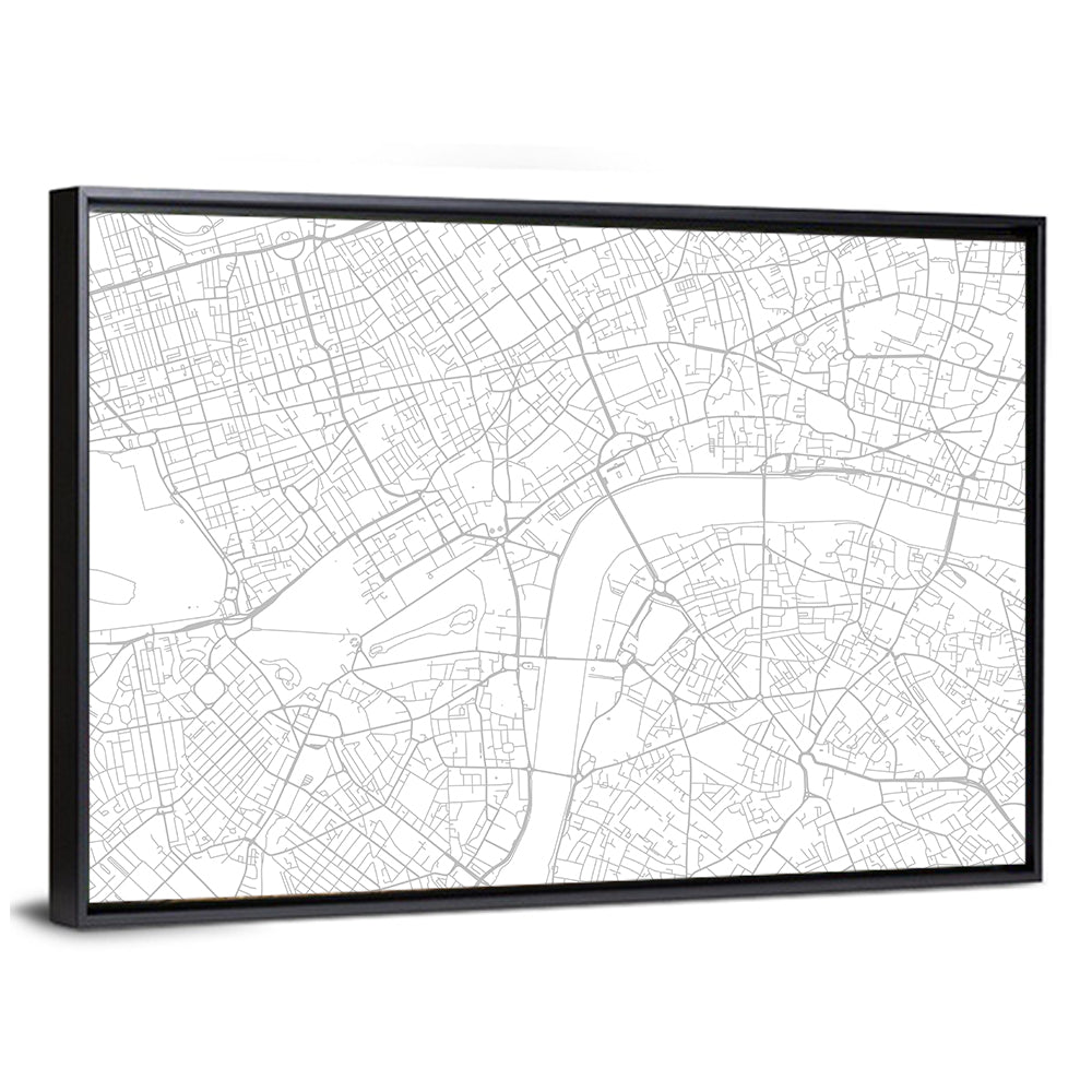 London City Map Plan Wall Art