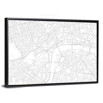 London City Map Plan Wall Art