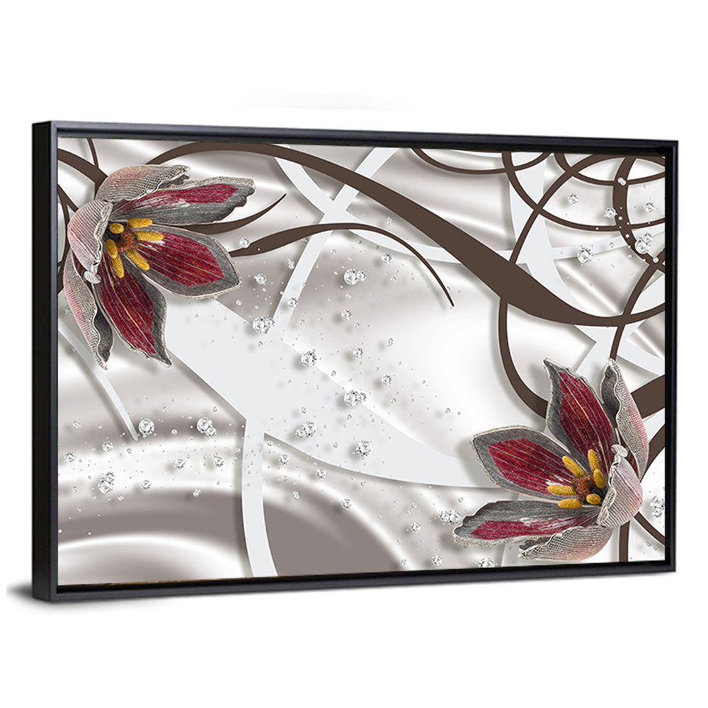 Jewelry Floral Swirls Wall Art