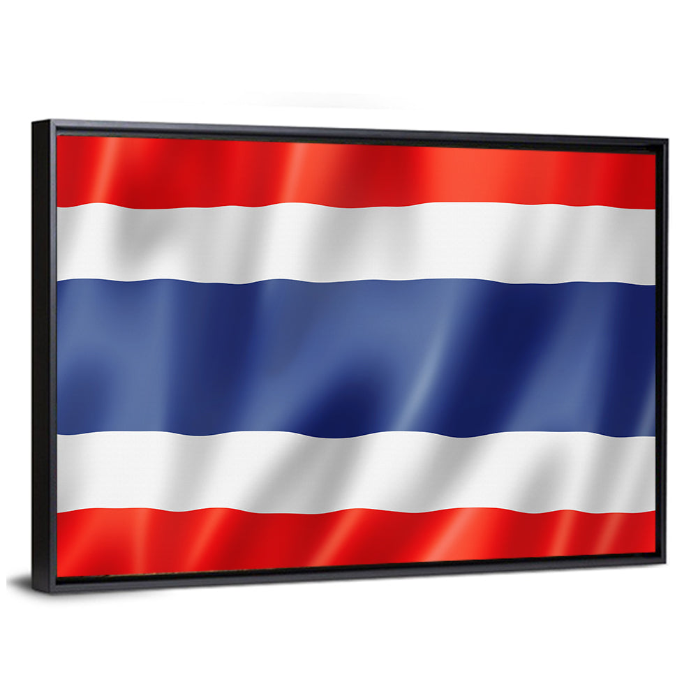 Thai Flag with Waving Stripes Wall Art