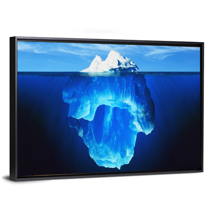 Split-level Melting Iceberg Wall Art as a framed canvas