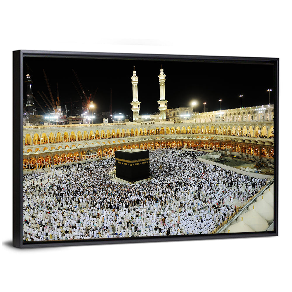 Kaaba Overhead Night View Wall Art