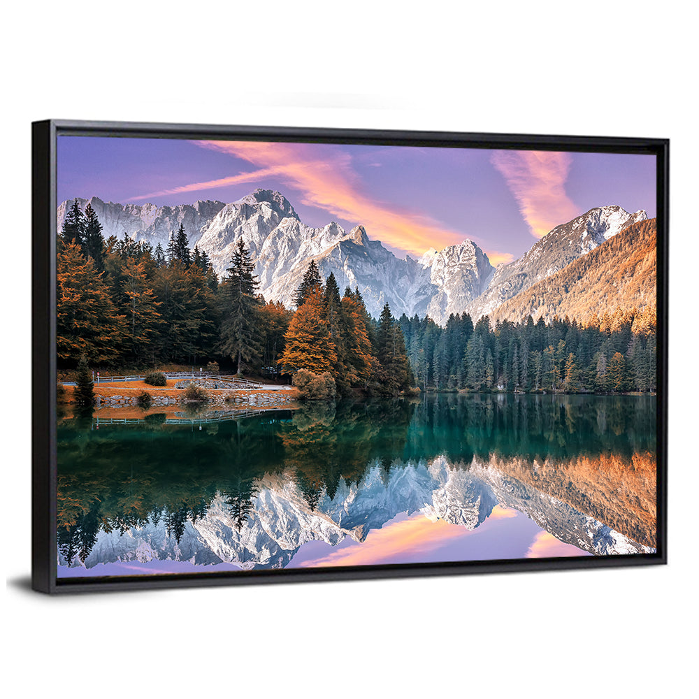 The Fusine Mountain Lake  Wall Art