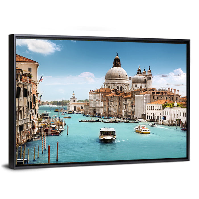Grand Canal, Santa Maria Della Salute Wall Art as a framed canvas