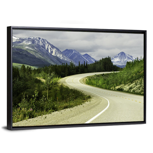 Winding Road to Snow Capped Alaskan Peaks Wall Art