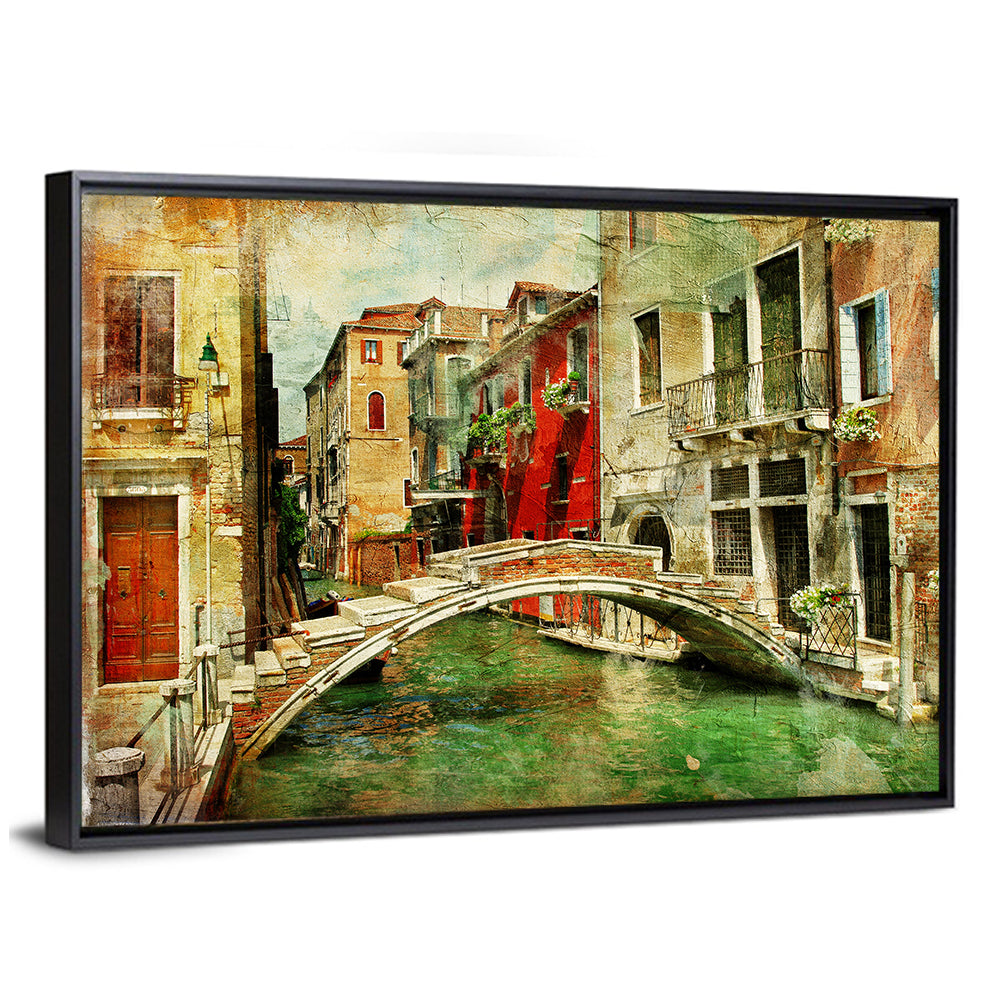 Venetian Canal Romance Wall Art