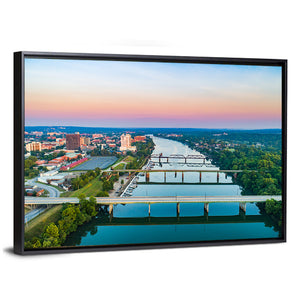 Savannah River Skyline In Augusta Wall Art