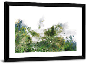 Wildflower Watercolor Abstract Wall Art