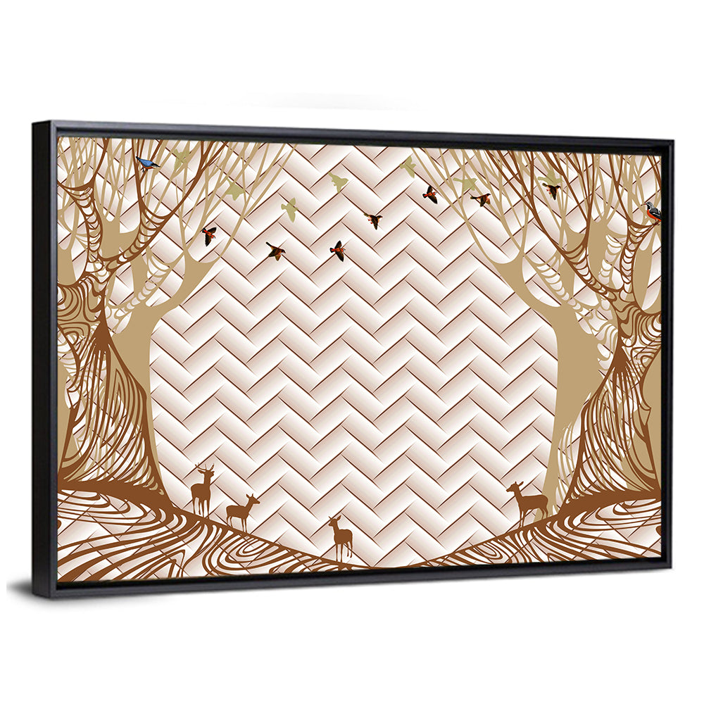 Marble Forest Silhouette Wall Art