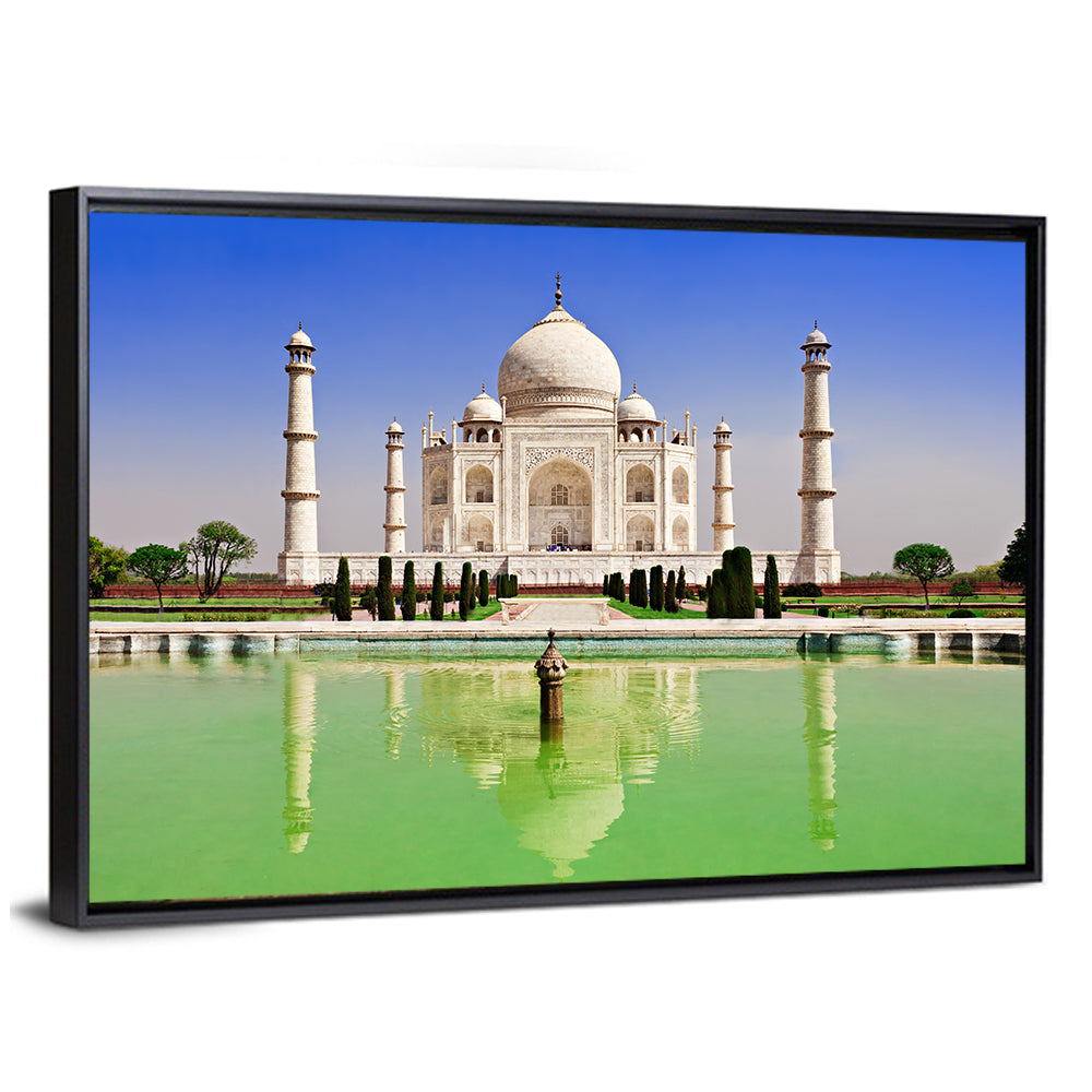 Taj Mahal Day Reflection Wall Art