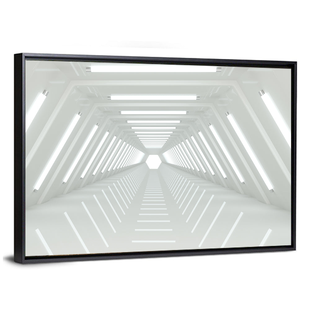 Isolated White Tunnel Wall Art