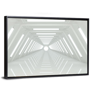 Isolated White Tunnel Wall Art