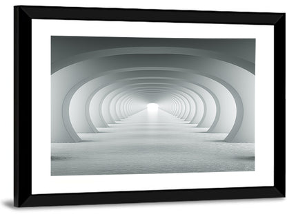 White Arched Corridor Wall Art