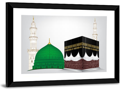 Masjid Al Haram and Masjid E Nabawi Wall Art