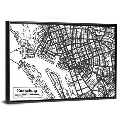 Kaohsiung Aerial Map Wall Art