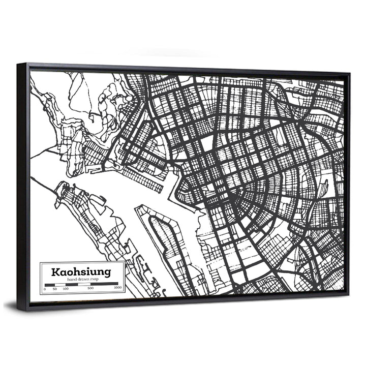 Kaohsiung Aerial Map Wall Art