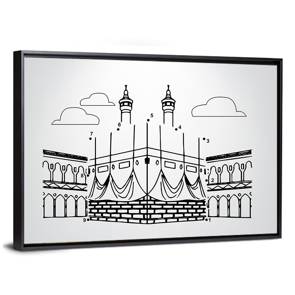 Khana E Kaaba Minimalist Line Wall Art