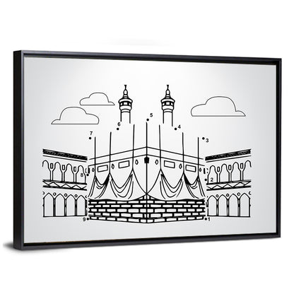 Khana E Kaaba Minimalist Line Wall Art
