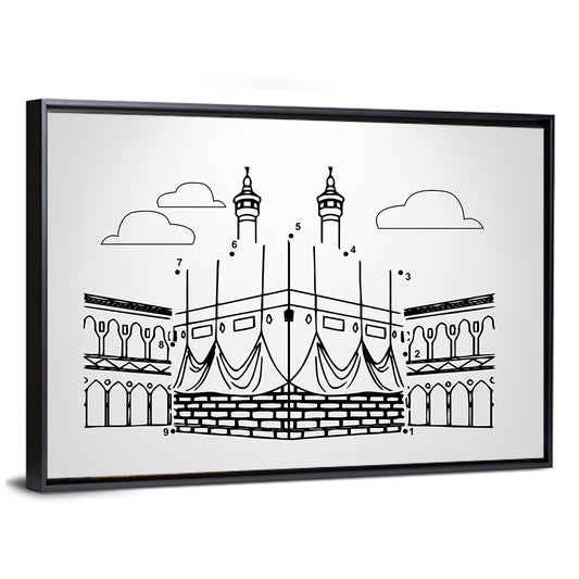 Khana E Kaaba Minimalist Line Wall Art
