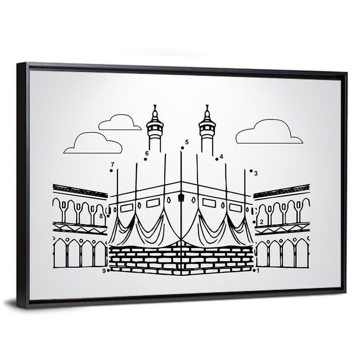 Khana E Kaaba Minimalist Line Wall Art