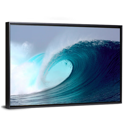 Tropical Blue Barrel Wave Wall Art