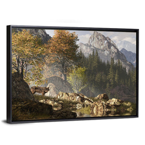 Wolf In The Rocky Mountains Wall Art