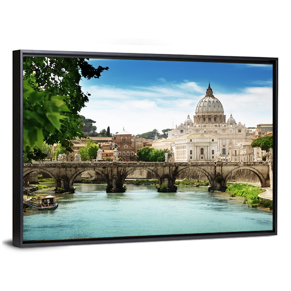 Tiber View with St. Peter's Basilica Wall Art