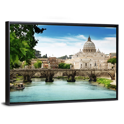 Tiber View with St. Peter's Basilica Wall Art