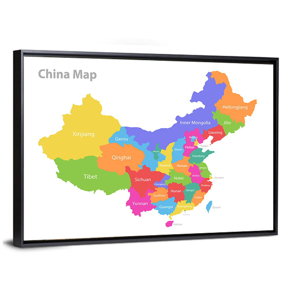 Map of China Wall Art
