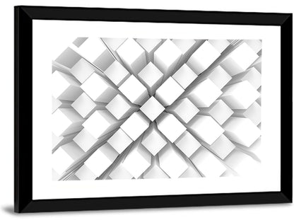 White Cube Grid Wall Art