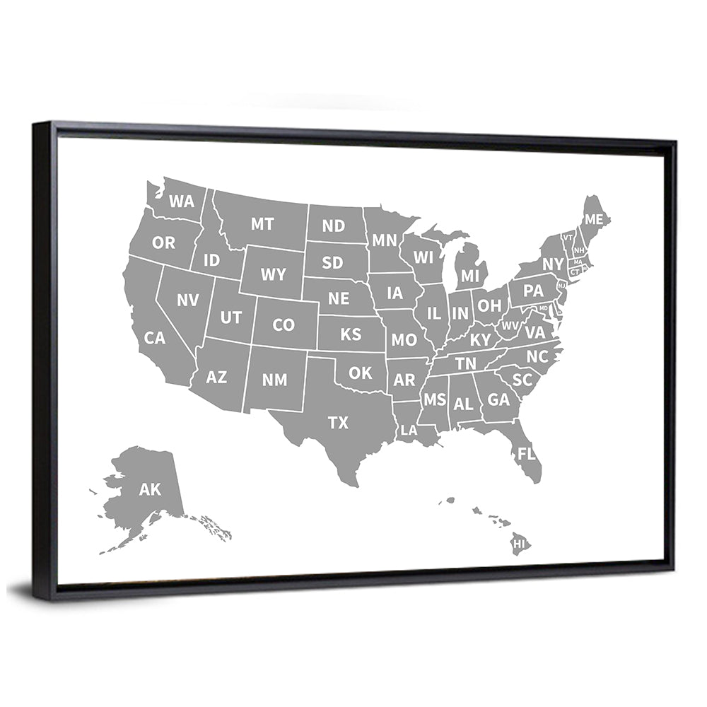 United States Map Wall Art