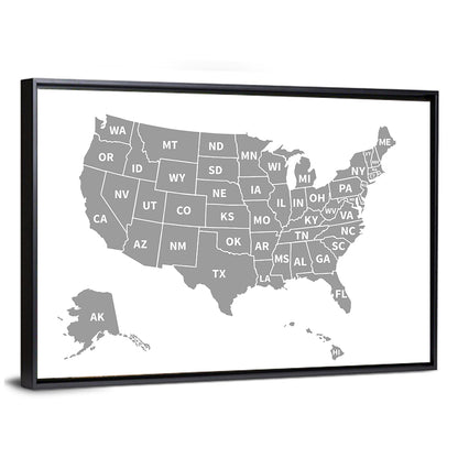 United States Map Wall Art